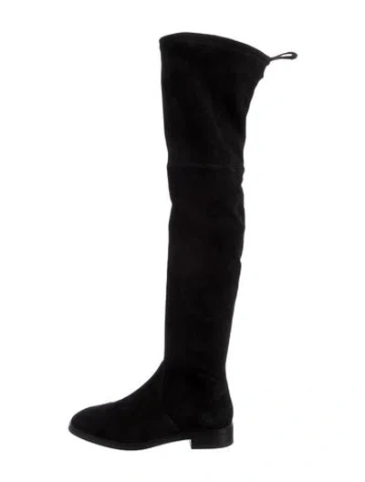 Pre-owned Stuart Weitzman Suede Boots In Black