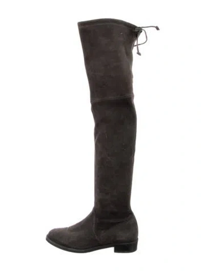Pre-owned Stuart Weitzman Suede Boots In Black