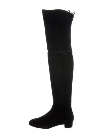 Pre-owned Stuart Weitzman Suede Boots In Black
