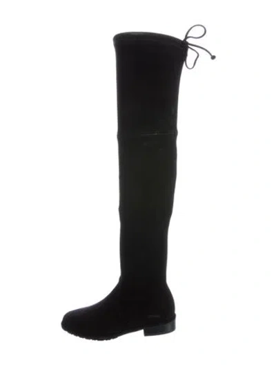 Pre-owned Stuart Weitzman Suede Boots In Black