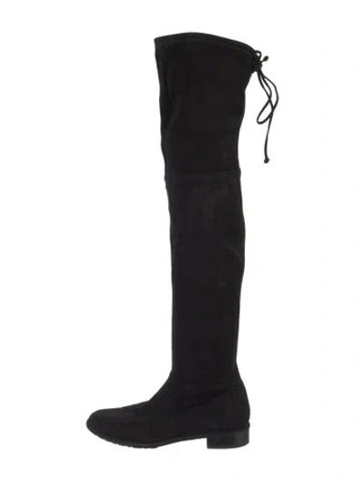 Pre-owned Stuart Weitzman Suede Boots In Black