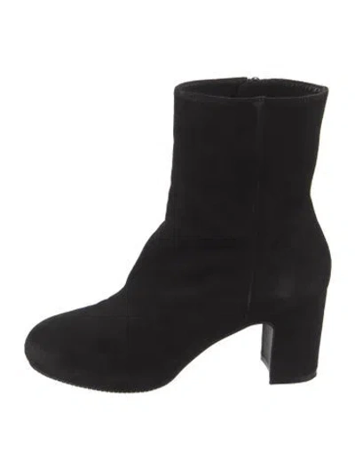 Pre-owned Stuart Weitzman Suede Boots In Black