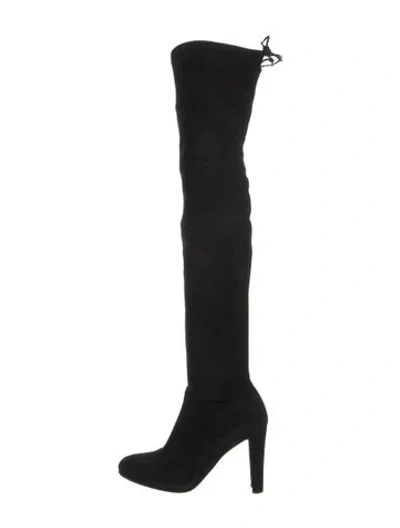 Pre-owned Stuart Weitzman Suede Boots In Black