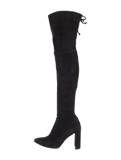 Pre-owned Stuart Weitzman Suede Boots In Black
