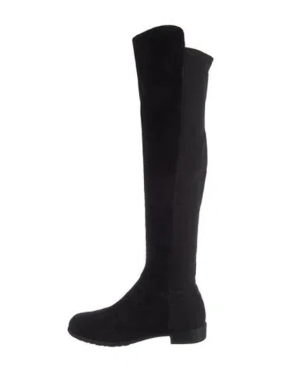 Pre-owned Stuart Weitzman Suede Boots In Black