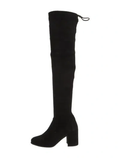 Pre-owned Stuart Weitzman Suede Boots In Black