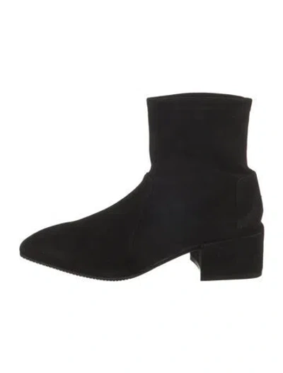 Pre-owned Stuart Weitzman Suede Boots In Black