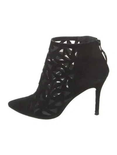 Pre-owned Stuart Weitzman Suede Boots In Black