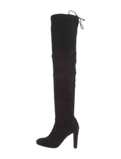 Pre-owned Stuart Weitzman Suede Boots In Black