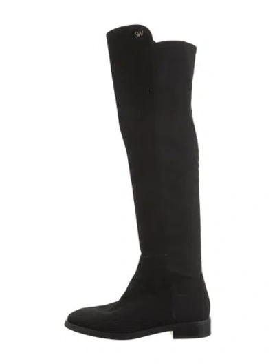 Pre-owned Stuart Weitzman Suede Boots In Black