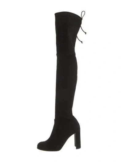 Pre-owned Stuart Weitzman Suede Boots In Black