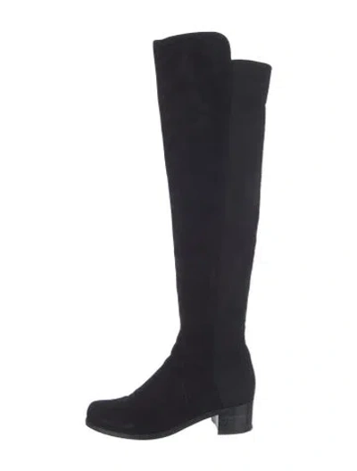Pre-owned Stuart Weitzman Suede Boots In Black