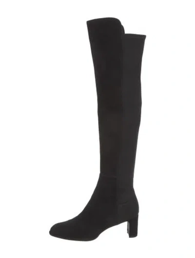 Pre-owned Stuart Weitzman Suede Boots In Black