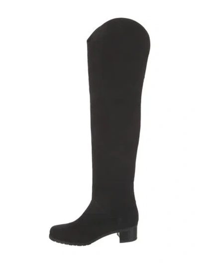 Pre-owned Stuart Weitzman Suede Boots In Black