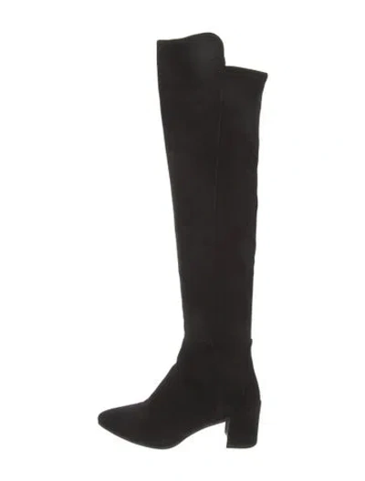 Pre-owned Stuart Weitzman Suede Boots In Black