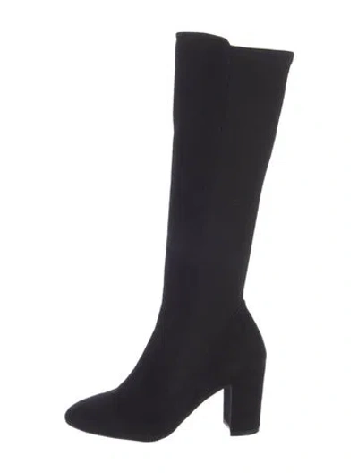 Pre-owned Stuart Weitzman Suede Boots In Black