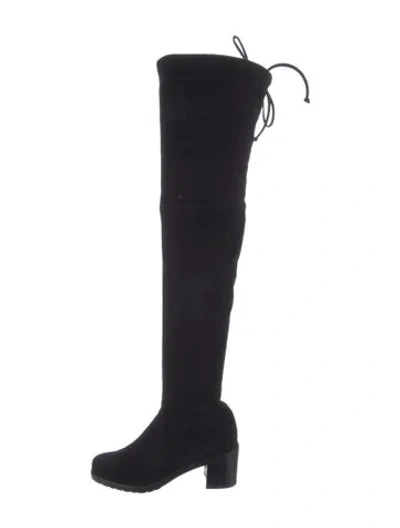 Pre-owned Stuart Weitzman Suede Boots In Black