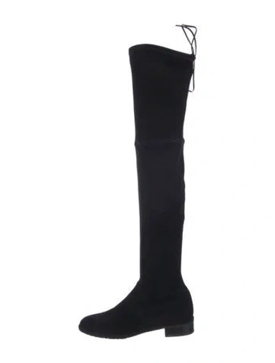 Pre-owned Stuart Weitzman Suede Boots In Black