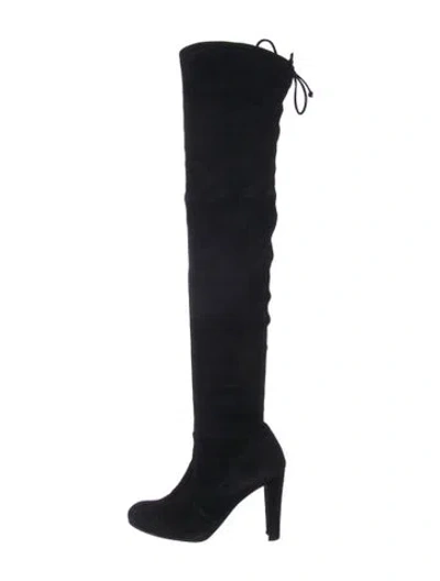 Pre-owned Stuart Weitzman Suede Boots In Black