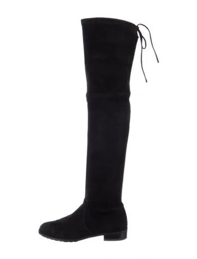 Pre-owned Stuart Weitzman Suede Boots In Black