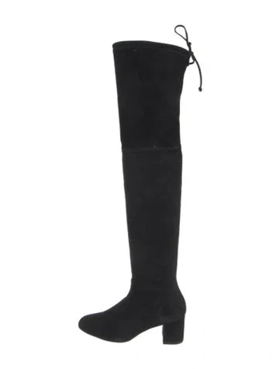 Pre-owned Stuart Weitzman Suede Boots In Black