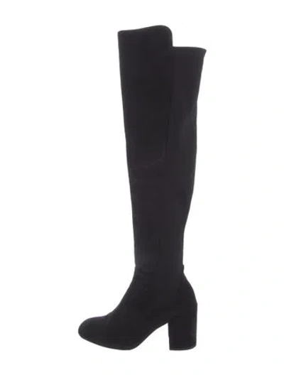 Pre-owned Stuart Weitzman Suede Boots In Black