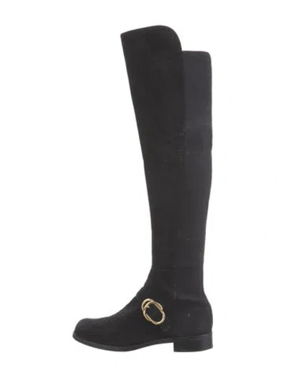 Pre-owned Stuart Weitzman Suede Boots In Black