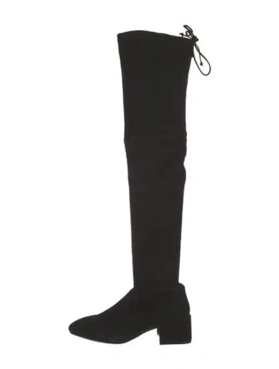 Pre-owned Stuart Weitzman Suede Boots In Black
