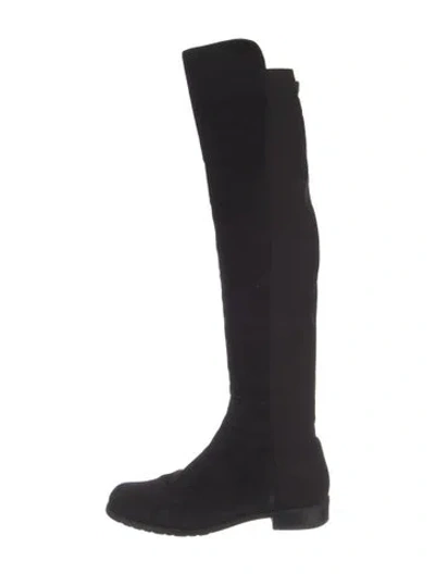 Pre-owned Stuart Weitzman Suede Boots In Black