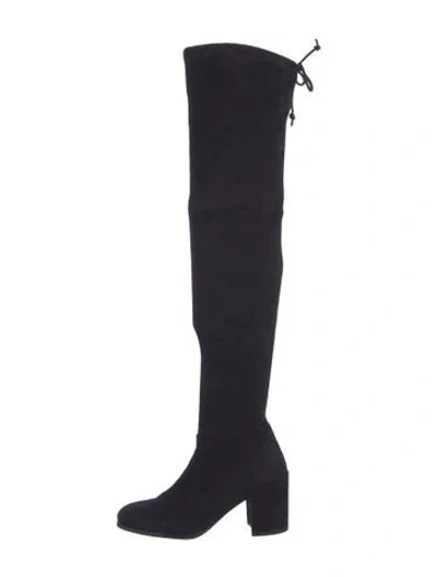 Pre-owned Stuart Weitzman Suede Boots In Black