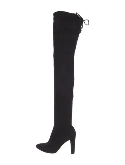 Pre-owned Stuart Weitzman Suede Boots In Black
