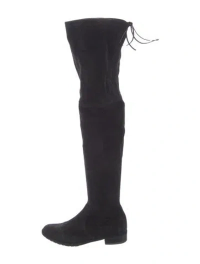 Pre-owned Stuart Weitzman Suede Boots In Black