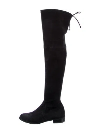 Pre-owned Stuart Weitzman Suede Boots In Black
