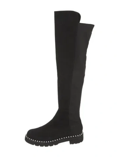 Pre-owned Stuart Weitzman Suede Boots In Black