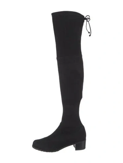 Pre-owned Stuart Weitzman Suede Boots In Black