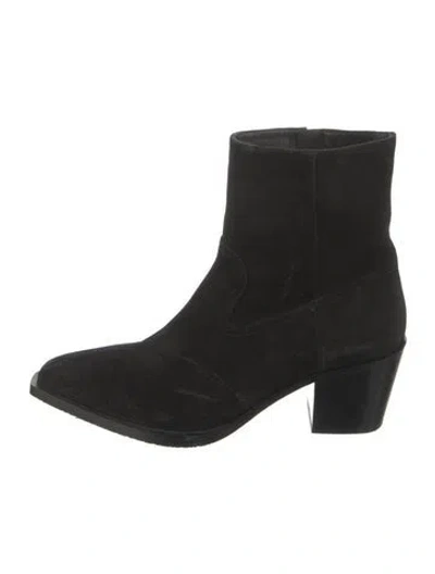 Pre-owned Stuart Weitzman Suede Boots In Black