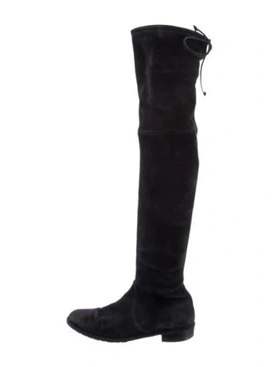 Pre-owned Stuart Weitzman Suede Boots In Black