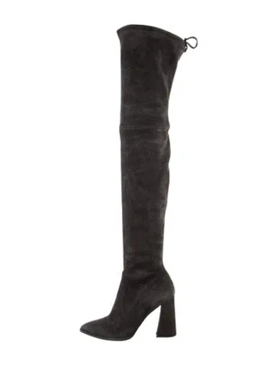 Pre-owned Stuart Weitzman Suede Boots In Black