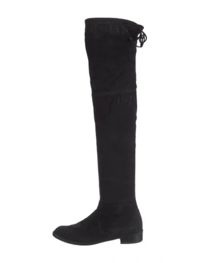 Pre-owned Stuart Weitzman Suede Boots In Black