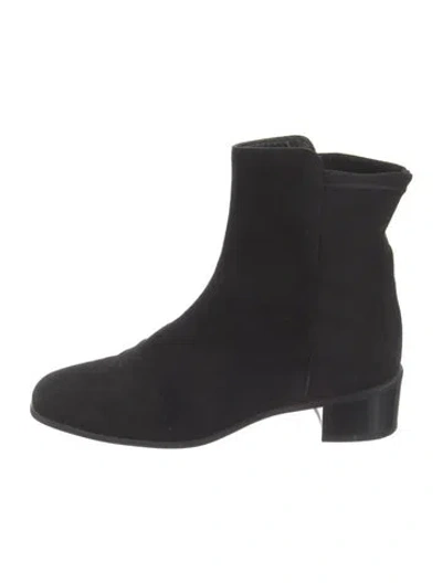 Pre-owned Stuart Weitzman Suede Boots In Black