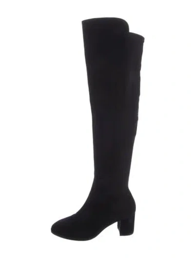 Pre-owned Stuart Weitzman Suede Boots In Black