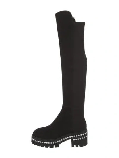 Pre-owned Stuart Weitzman Suede Boots In Black