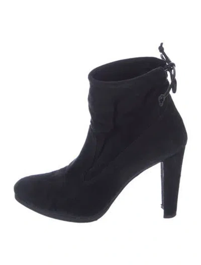 Pre-owned Stuart Weitzman Suede Boots In Black