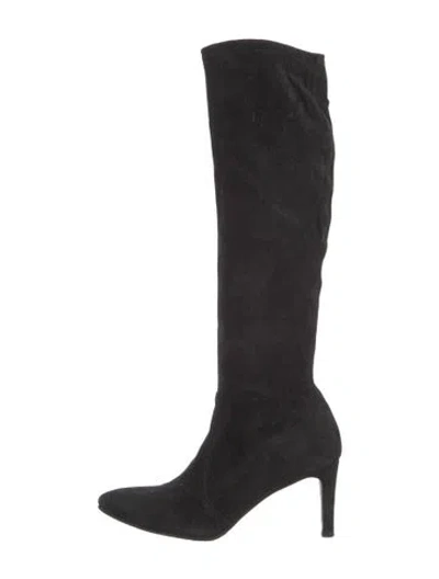 Pre-owned Stuart Weitzman Suede Boots In Black