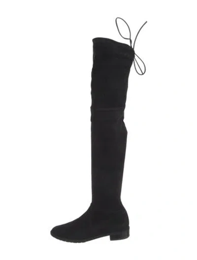 Pre-owned Stuart Weitzman Suede Boots In Black