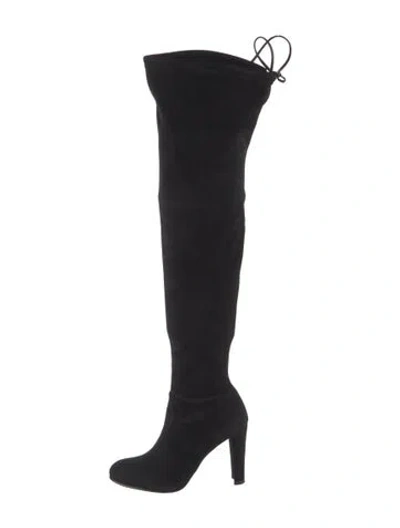Pre-owned Stuart Weitzman Suede Boots In Black