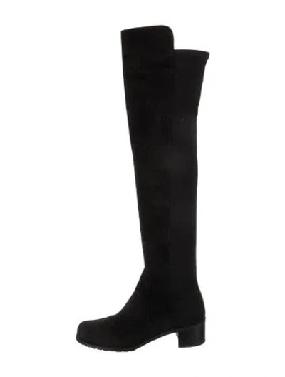 Pre-owned Stuart Weitzman Suede Boots In Black