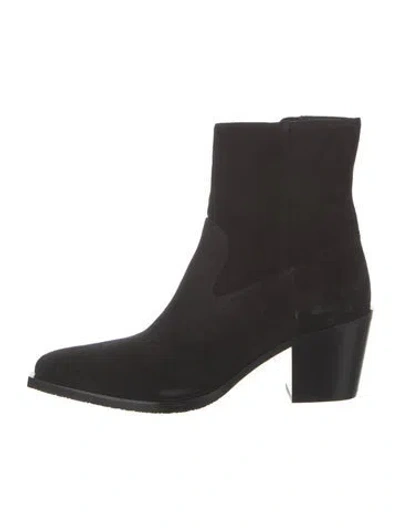 Pre-owned Stuart Weitzman Suede Boots In Black
