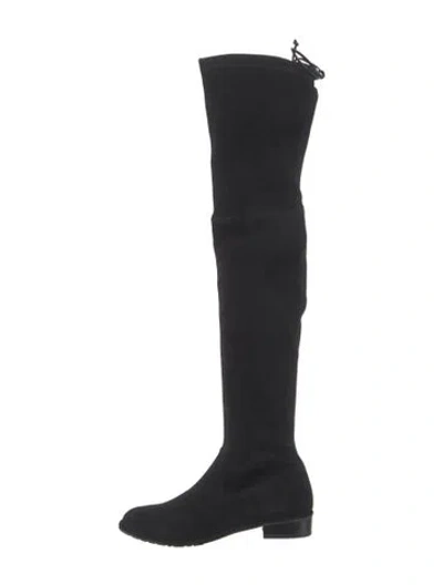 Pre-owned Stuart Weitzman Suede Boots In Black