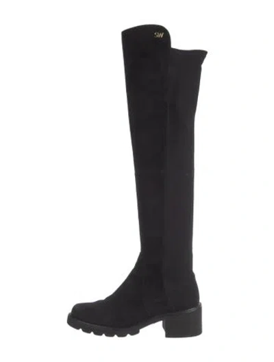 Pre-owned Stuart Weitzman Suede Boots In Black